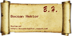 Bocsan Hektor névjegykártya